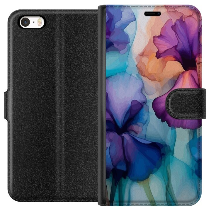 Portemonnee-hoesje voor Apple iPhone 5 met Magische bloemen ontwerp in de groep SMARTPHONE & TABLETS / Mobielbescherming / Apple / iPhone 5/5S/SE bij TP E-commerce Nordic AB (A51083)