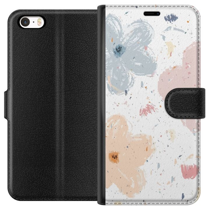 Portemonnee-hoesje voor Apple iPhone 5 met Bloemen ontwerp in de groep SMARTPHONE & TABLETS / Mobielbescherming / Apple / iPhone 5/5S/SE bij TP E-commerce Nordic AB (A51092)