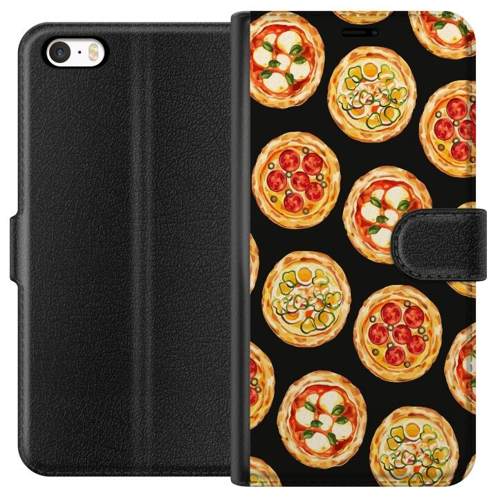 Portemonnee-hoesje voor Apple iPhone 5 met Pizza ontwerp in de groep SMARTPHONE & TABLETS / Mobielbescherming / Apple / iPhone 5/5S/SE bij TP E-commerce Nordic AB (A51093)