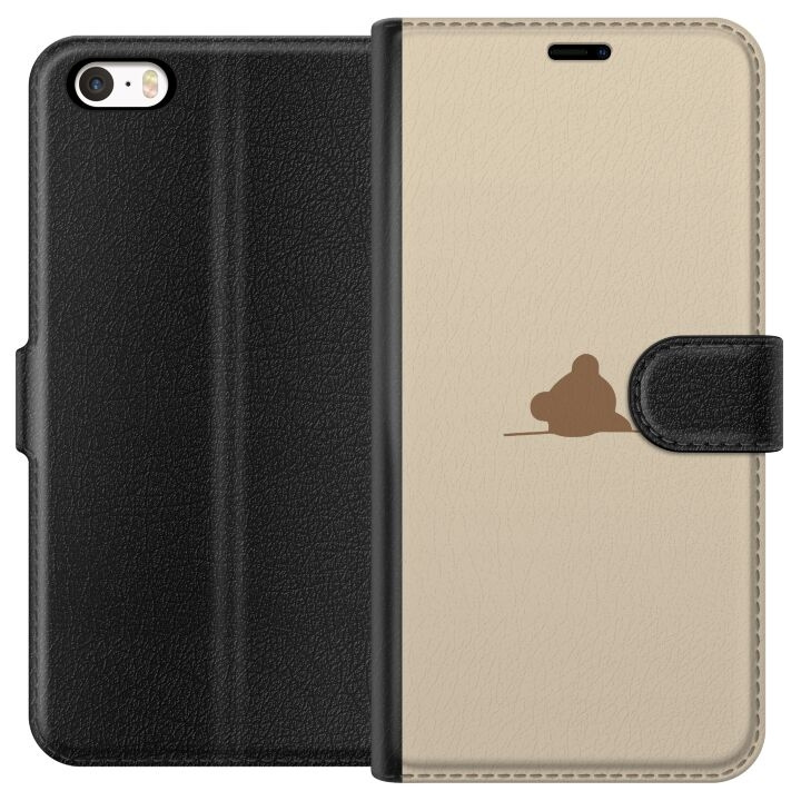 Portemonnee-hoesje voor Apple iPhone 5 met Nalle ontwerp in de groep SMARTPHONE & TABLETS / Mobielbescherming / Apple / iPhone 5/5S/SE bij TP E-commerce Nordic AB (A51100)