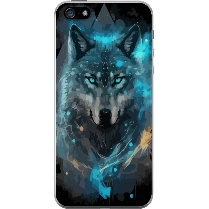 Mobiele hoes voor Apple iPhone 5 met Wolf ontwerp in de groep SMARTPHONE & TABLETS / Mobielbescherming / Apple / iPhone 5/5S/SE bij TP E-commerce Nordic AB (A51112)