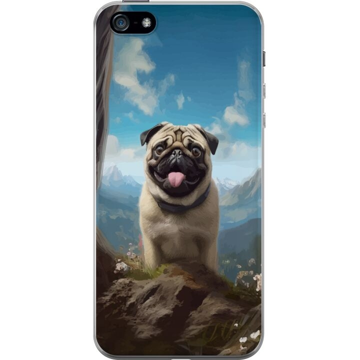 Mobiele hoes voor Apple iPhone 5 met Blije Hond ontwerp in de groep SMARTPHONE & TABLETS / Mobielbescherming / Apple / iPhone 5/5S/SE bij TP E-commerce Nordic AB (A51125)