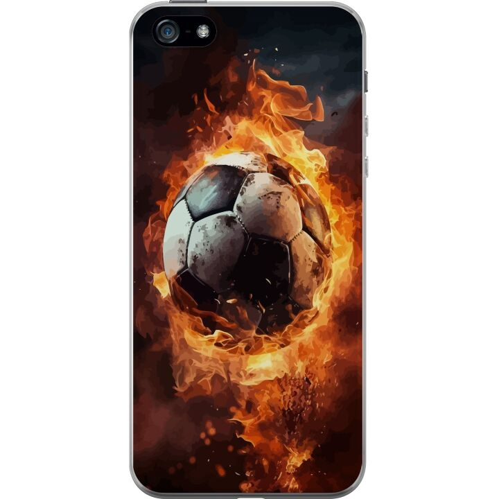 Mobiele hoes voor Apple iPhone 5 met Voetbal ontwerp in de groep SMARTPHONE & TABLETS / Mobielbescherming / Apple / iPhone 5/5S/SE bij TP E-commerce Nordic AB (A51128)