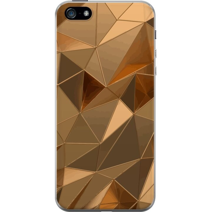 Mobiele hoes voor Apple iPhone 5 met 3D Goud ontwerp in de groep SMARTPHONE & TABLETS / Mobielbescherming / Apple / iPhone 5/5S/SE bij TP E-commerce Nordic AB (A51131)