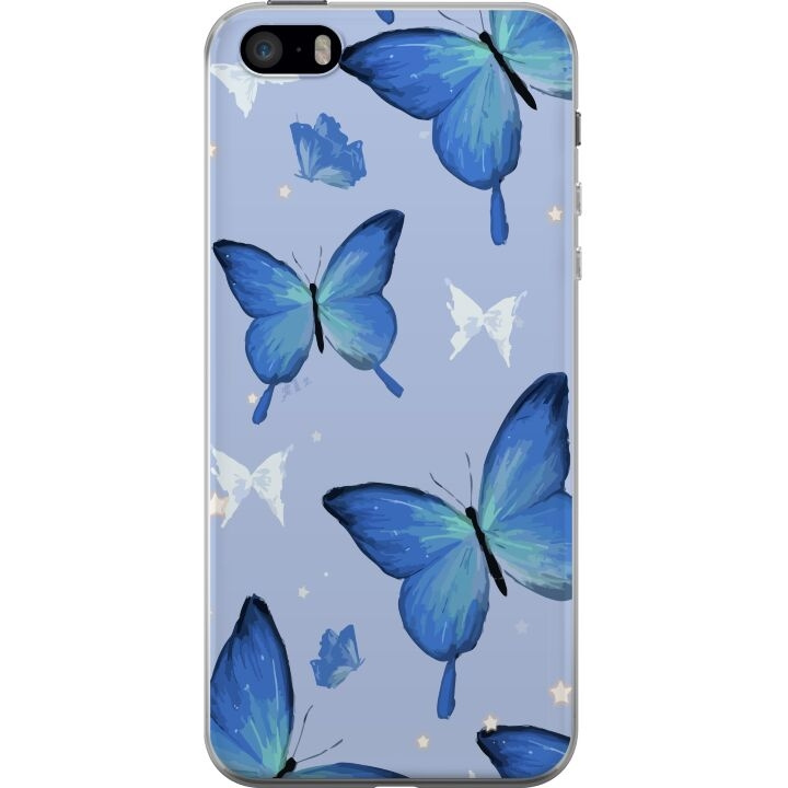 Mobiele hoes voor Apple iPhone 5s met Blauwe vlinders ontwerp in de groep SMARTPHONE & TABLETS / Mobielbescherming / Apple / iPhone 5/5S/SE bij TP E-commerce Nordic AB (A51204)