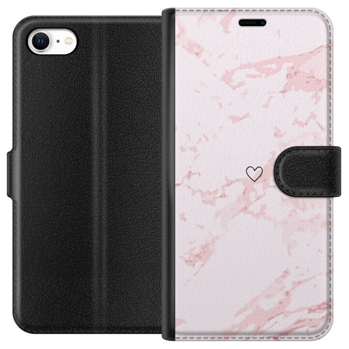 Portemonnee-hoesje voor Apple iPhone 6 met Roze Hart ontwerp in de groep SMARTPHONE & TABLETS / Mobielbescherming / Apple / iPhone 6/6S bij TP E-commerce Nordic AB (A51238)