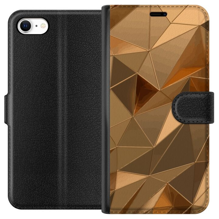 Portemonnee-hoesje voor Apple iPhone 6 met 3D Goud ontwerp in de groep SMARTPHONE & TABLETS / Mobielbescherming / Apple / iPhone 6/6S bij TP E-commerce Nordic AB (A51239)