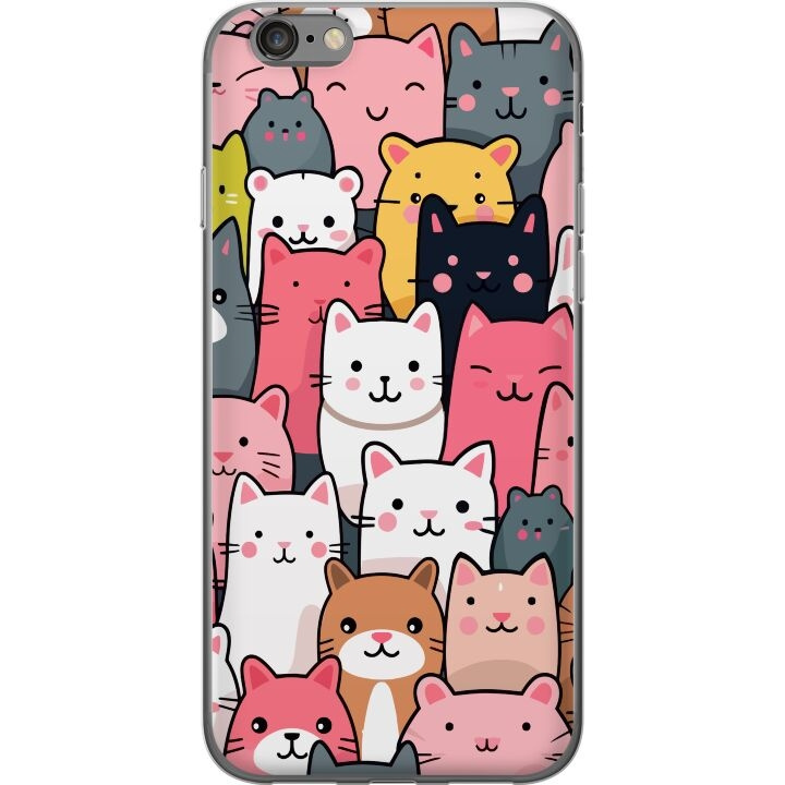 Mobiele hoes voor Apple iPhone 6 met Kattenpatroon ontwerp in de groep SMARTPHONE & TABLETS / Mobielbescherming / Apple / iPhone 6/6S bij TP E-commerce Nordic AB (A51250)