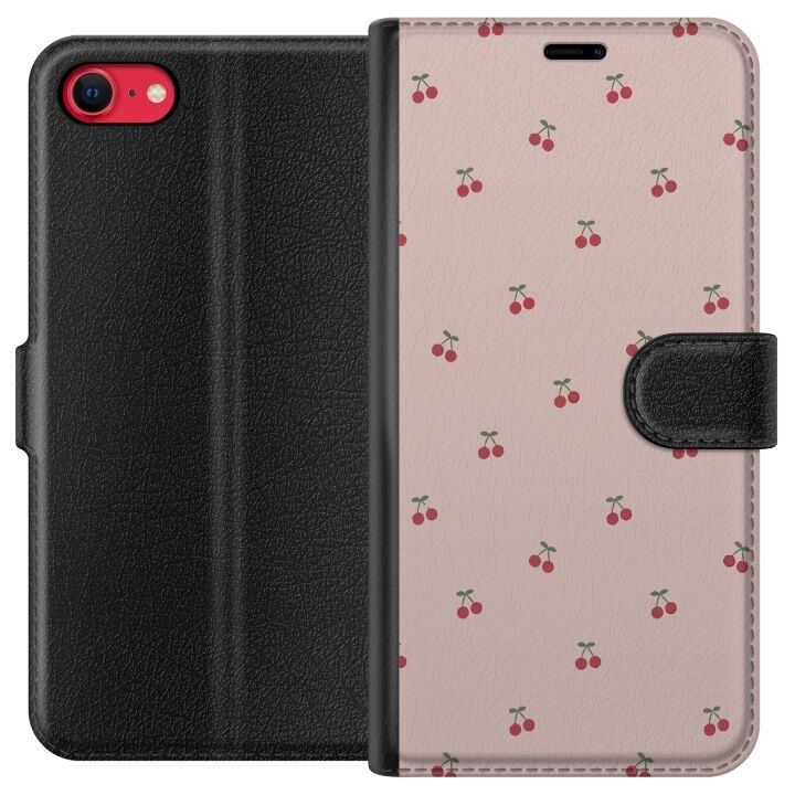 Portemonnee-hoesje voor Apple iPhone 7 met Kersen ontwerp in de groep SMARTPHONE & TABLETS / Mobielbescherming / Apple / iPhone 7 bij TP E-commerce Nordic AB (A51384)