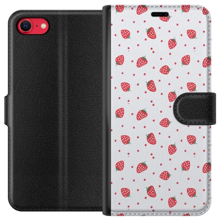 Portemonnee-hoesje voor Apple iPhone 7 met Aardbeien ontwerp in de groep SMARTPHONE & TABLETS / Mobielbescherming / Apple / iPhone 7 bij TP E-commerce Nordic AB (A51394)