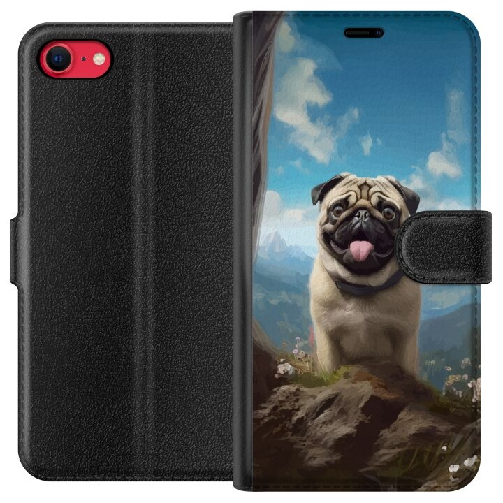 Portemonnee-hoesje voor Apple iPhone 7 met Blije Hond ontwerp in de groep SMARTPHONE & TABLETS / Mobielbescherming / Apple / iPhone 7 bij TP E-commerce Nordic AB (A51395)