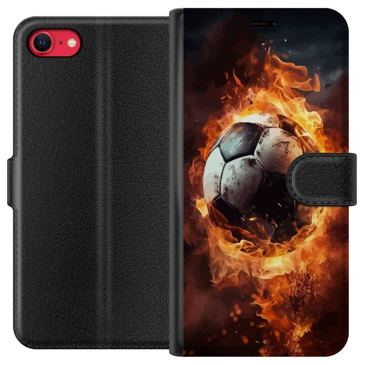 Portemonnee-hoesje voor Apple iPhone 7 met Voetbal ontwerp in de groep SMARTPHONE & TABLETS / Mobielbescherming / Apple / iPhone 7 bij TP E-commerce Nordic AB (A51398)