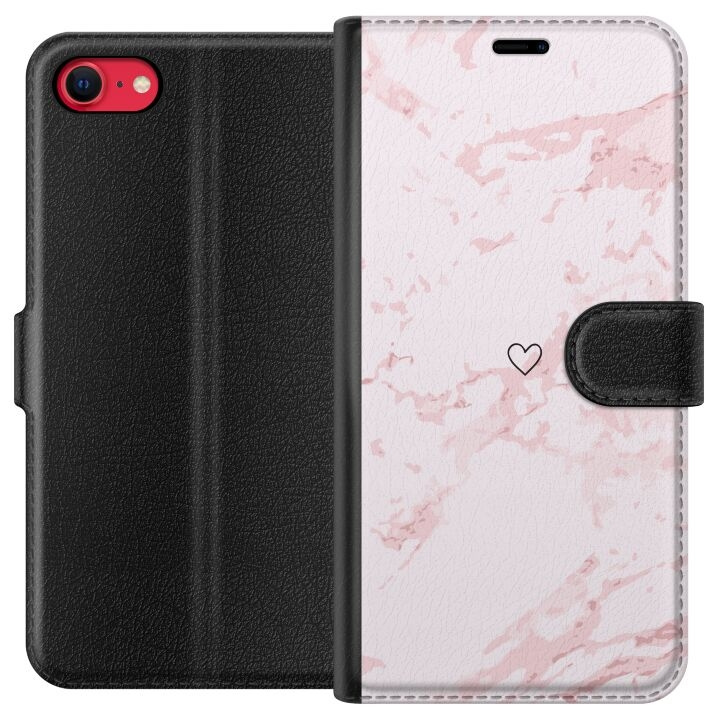 Portemonnee-hoesje voor Apple iPhone 7 met Roze Hart ontwerp in de groep SMARTPHONE & TABLETS / Mobielbescherming / Apple / iPhone 7 bij TP E-commerce Nordic AB (A51400)