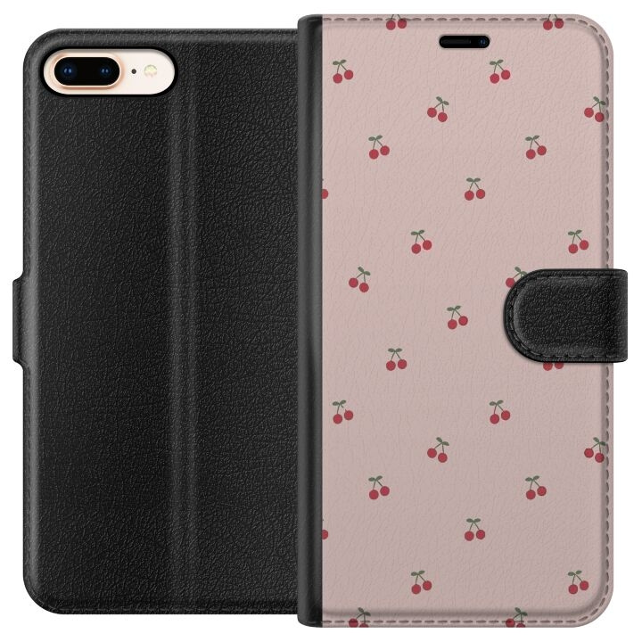 Portemonnee-hoesje voor Apple iPhone 7 Plus met Kersen ontwerp in de groep SMARTPHONE & TABLETS / Mobielbescherming / Apple / iPhone 7 Plus bij TP E-commerce Nordic AB (A51438)