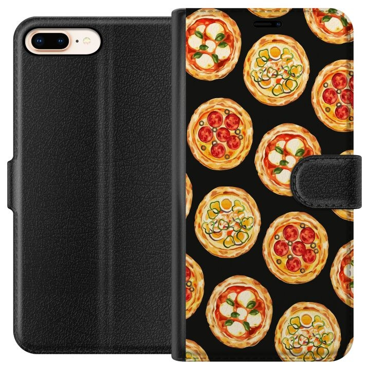 Portemonnee-hoesje voor Apple iPhone 7 Plus met Pizza ontwerp in de groep SMARTPHONE & TABLETS / Mobielbescherming / Apple / iPhone 7 Plus bij TP E-commerce Nordic AB (A51444)