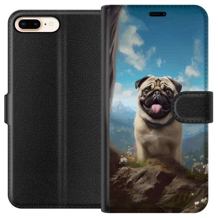 Portemonnee-hoesje voor Apple iPhone 7 Plus met Blije Hond ontwerp in de groep SMARTPHONE & TABLETS / Mobielbescherming / Apple / iPhone 7 Plus bij TP E-commerce Nordic AB (A51449)