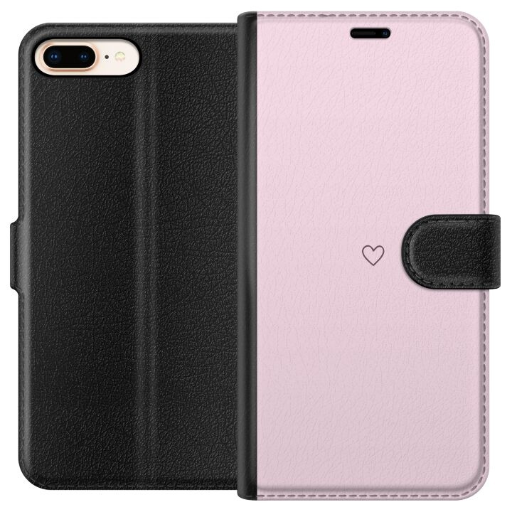 Portemonnee-hoesje voor Apple iPhone 7 Plus met Hart ontwerp in de groep SMARTPHONE & TABLETS / Mobielbescherming / Apple / iPhone 7 Plus bij TP E-commerce Nordic AB (A51450)