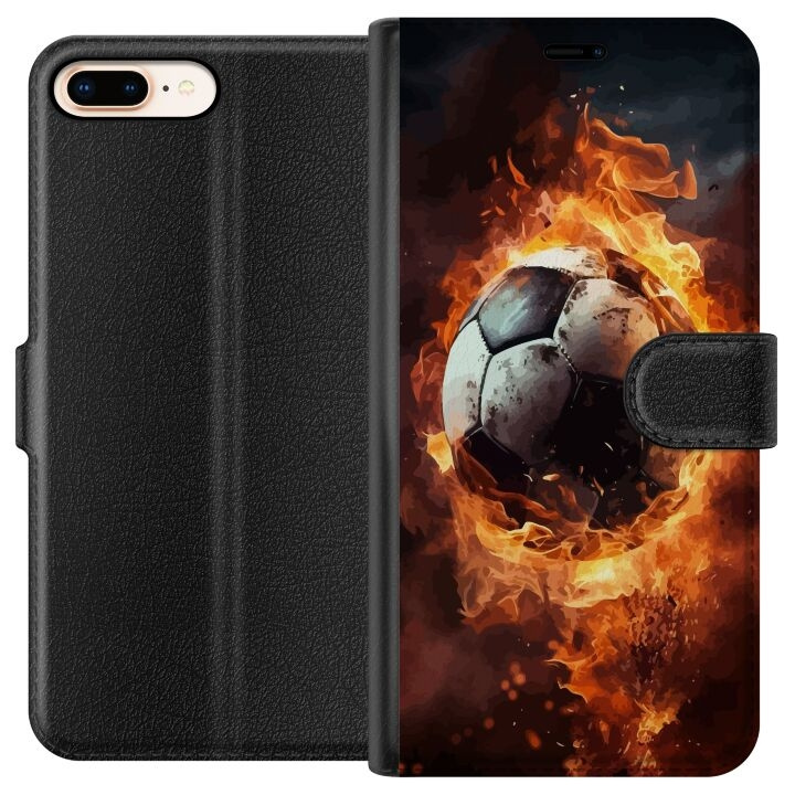 Portemonnee-hoesje voor Apple iPhone 7 Plus met Voetbal ontwerp in de groep SMARTPHONE & TABLETS / Mobielbescherming / Apple / iPhone 7 Plus bij TP E-commerce Nordic AB (A51452)