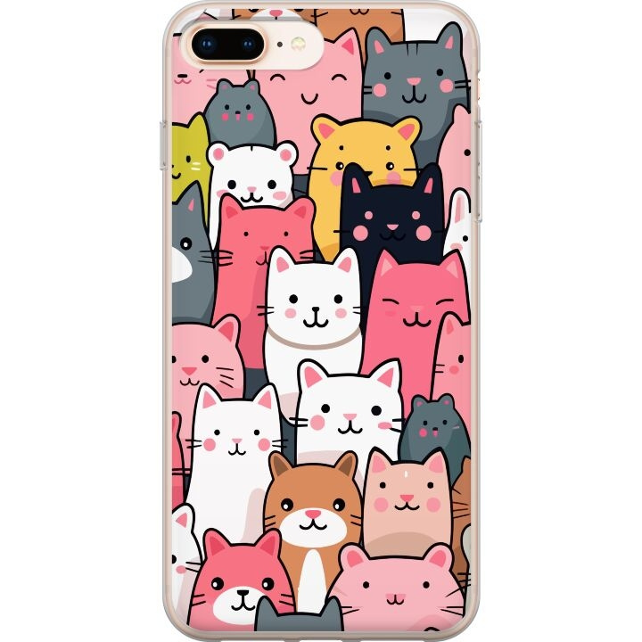 Mobiele hoes voor Apple iPhone 7 Plus met Kattenpatroon ontwerp in de groep SMARTPHONE & TABLETS / Mobielbescherming / Apple / iPhone 7 Plus bij TP E-commerce Nordic AB (A51466)