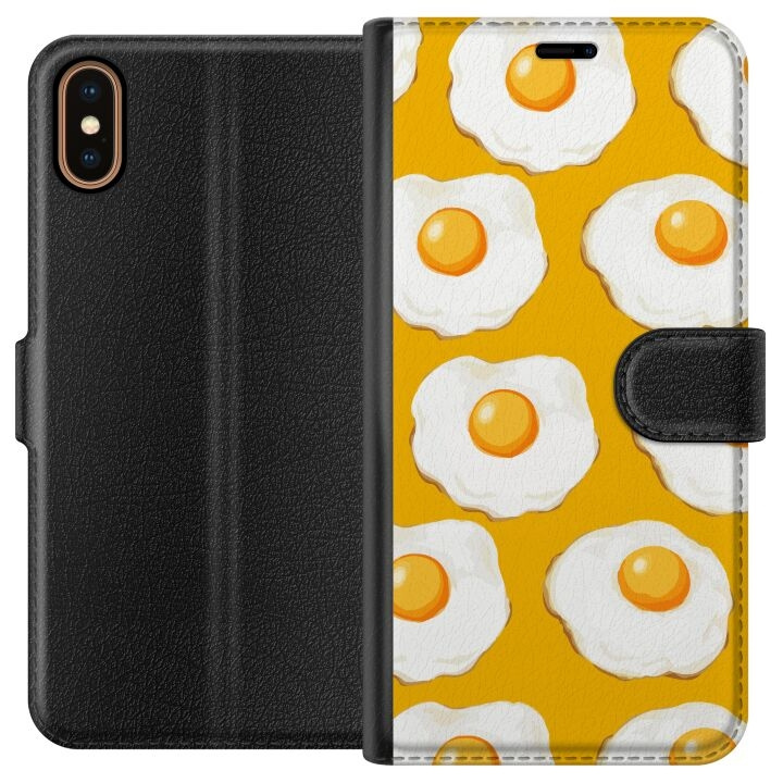 Portemonnee-hoesje voor Apple iPhone X met Gebakken ei ontwerp in de groep SMARTPHONE & TABLETS / Mobielbescherming / Apple / iPhone X/XS bij TP E-commerce Nordic AB (A51757)