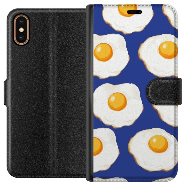 Portemonnee-hoesje voor Apple iPhone X met Gebakken eieren ontwerp in de groep SMARTPHONE & TABLETS / Mobielbescherming / Apple / iPhone X/XS bij TP E-commerce Nordic AB (A51761)