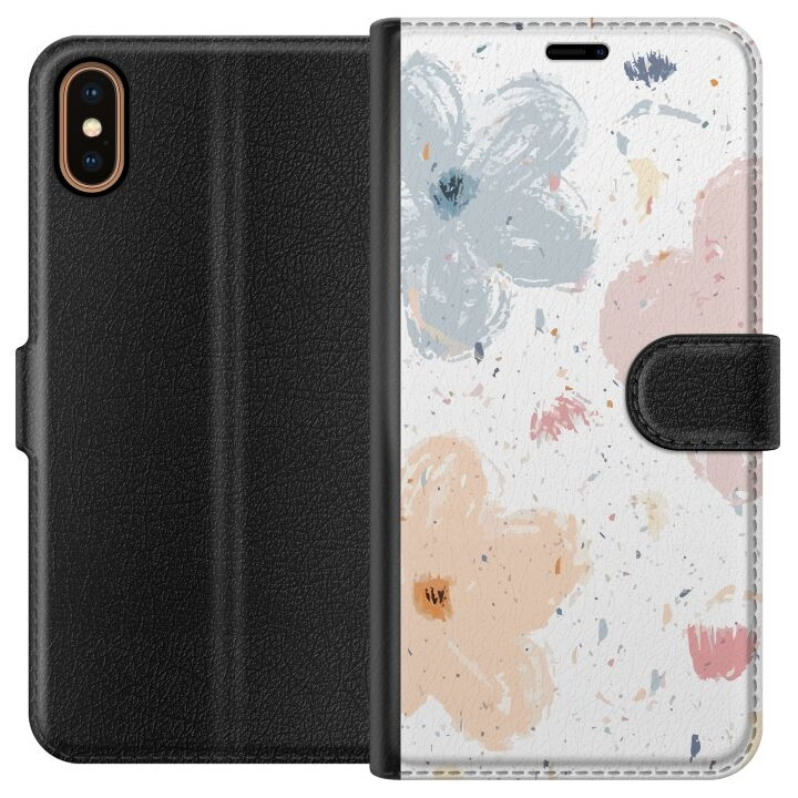 Portemonnee-hoesje voor Apple iPhone X met Bloemen ontwerp in de groep SMARTPHONE & TABLETS / Mobielbescherming / Apple / iPhone X/XS bij TP E-commerce Nordic AB (A51767)