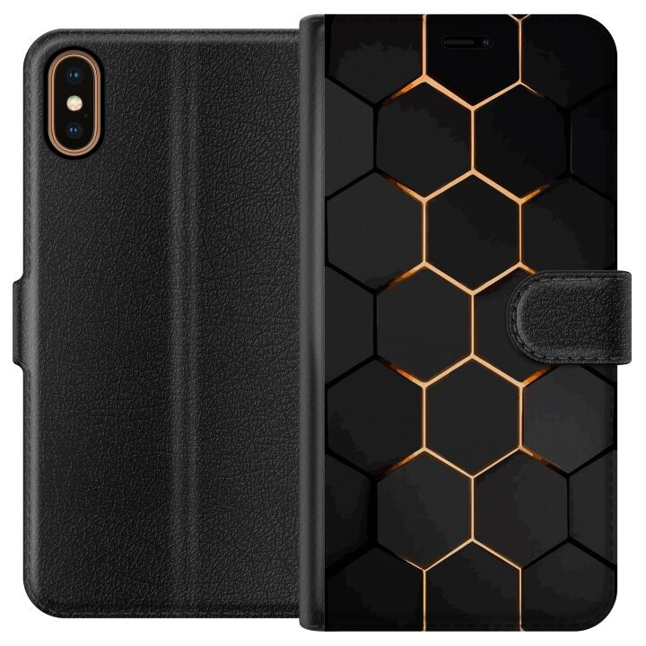 Portemonnee-hoesje voor Apple iPhone X met Luxe Patroon ontwerp in de groep SMARTPHONE & TABLETS / Mobielbescherming / Apple / iPhone X/XS bij TP E-commerce Nordic AB (A51780)