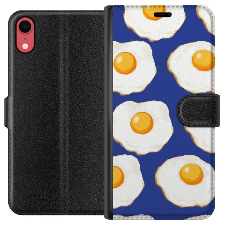 Portemonnee-hoesje voor Apple iPhone XR met Gebakken eieren ontwerp in de groep SMARTPHONE & TABLETS / Mobielbescherming / Apple / iPhone XR bij TP E-commerce Nordic AB (A51815)