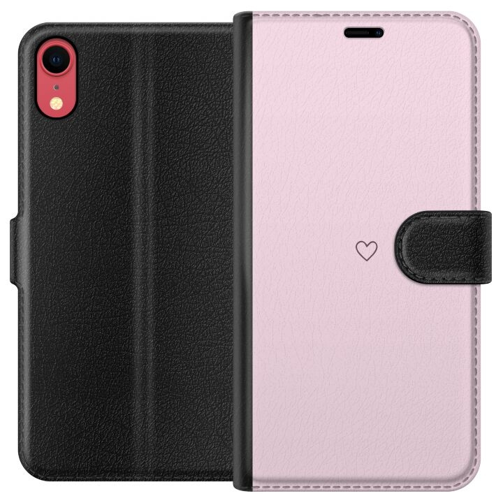 Portemonnee-hoesje voor Apple iPhone XR met Hart ontwerp in de groep SMARTPHONE & TABLETS / Mobielbescherming / Apple / iPhone XR bij TP E-commerce Nordic AB (A51828)