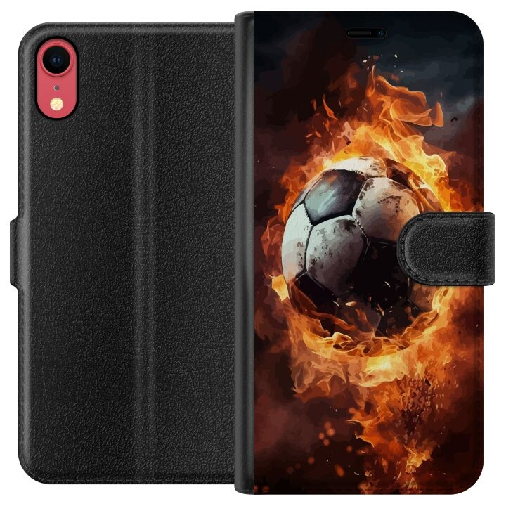 Portemonnee-hoesje voor Apple iPhone XR met Voetbal ontwerp in de groep SMARTPHONE & TABLETS / Mobielbescherming / Apple / iPhone XR bij TP E-commerce Nordic AB (A51830)