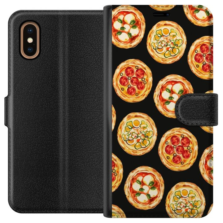 Portemonnee-hoesje voor Apple iPhone XS Max met Pizza ontwerp in de groep SMARTPHONE & TABLETS / Mobielbescherming / Apple / iPhone XS Max bij TP E-commerce Nordic AB (A51930)