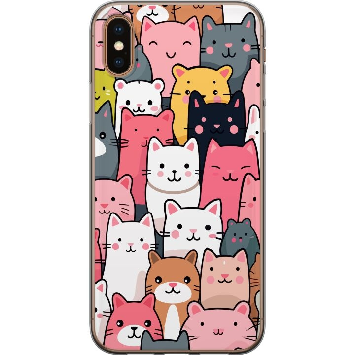 Mobiele hoes voor Apple iPhone XS Max met Kattenpatroon ontwerp in de groep SMARTPHONE & TABLETS / Mobielbescherming / Apple / iPhone XS Max bij TP E-commerce Nordic AB (A51952)