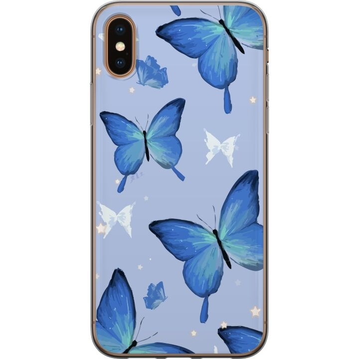 Mobiele hoes voor Apple iPhone XS Max met Blauwe vlinders ontwerp in de groep SMARTPHONE & TABLETS / Mobielbescherming / Apple / iPhone XS Max bij TP E-commerce Nordic AB (A51960)