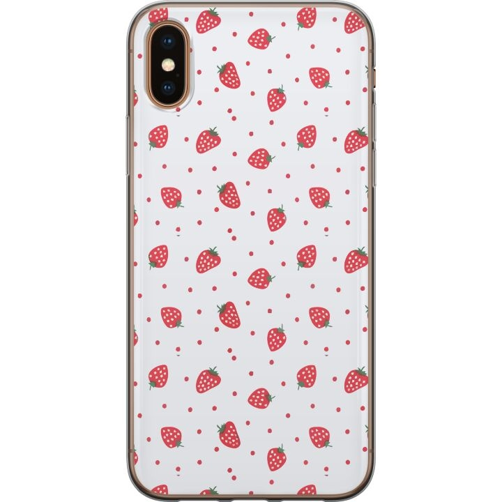 Mobiele hoes voor Apple iPhone XS Max met Aardbeien ontwerp in de groep SMARTPHONE & TABLETS / Mobielbescherming / Apple / iPhone XS Max bij TP E-commerce Nordic AB (A51961)