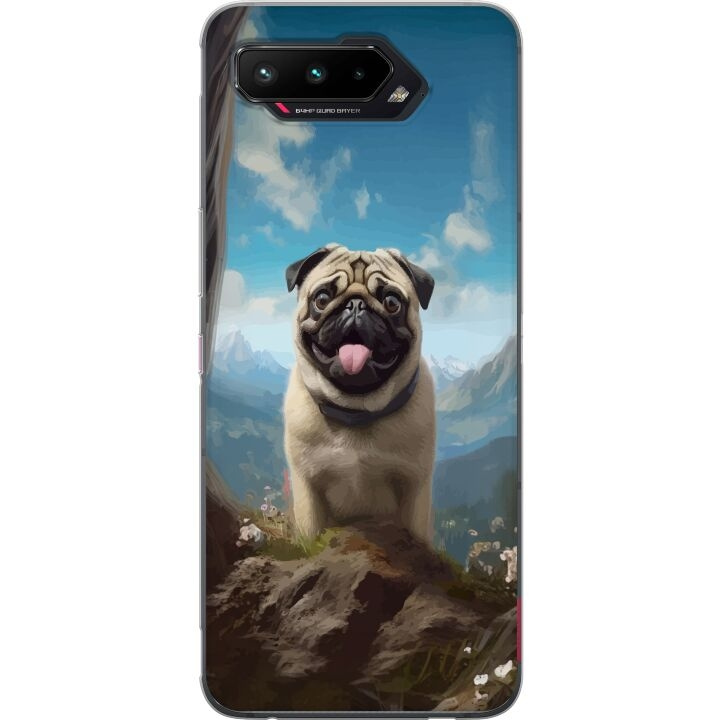 Mobiele hoes voor Asus ROG Phone 5 met Blije Hond ontwerp in de groep SMARTPHONE & TABLETS / Mobielbescherming / Asus bij TP E-commerce Nordic AB (A51989)