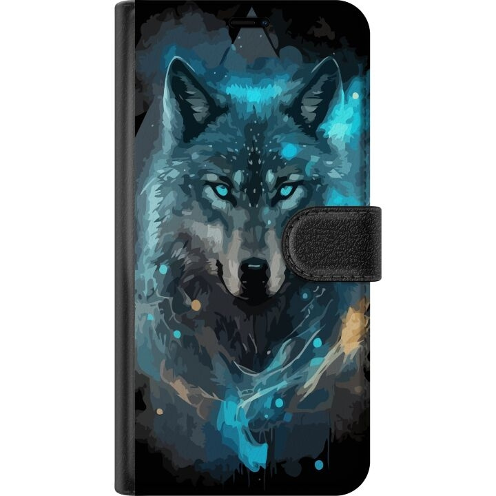 Portemonnee-hoesje voor Asus ROG Phone 7 met Wolf ontwerp in de groep SMARTPHONE & TABLETS / Mobielbescherming / Asus bij TP E-commerce Nordic AB (A52003)