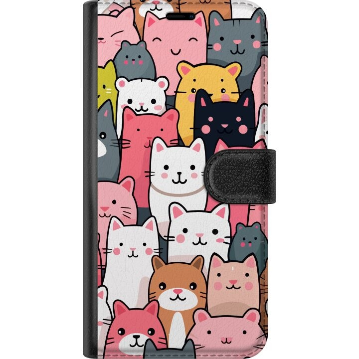 Portemonnee-hoesje voor Asus ROG Phone 7 met Kattenpatroon ontwerp in de groep SMARTPHONE & TABLETS / Mobielbescherming / Asus bij TP E-commerce Nordic AB (A52006)