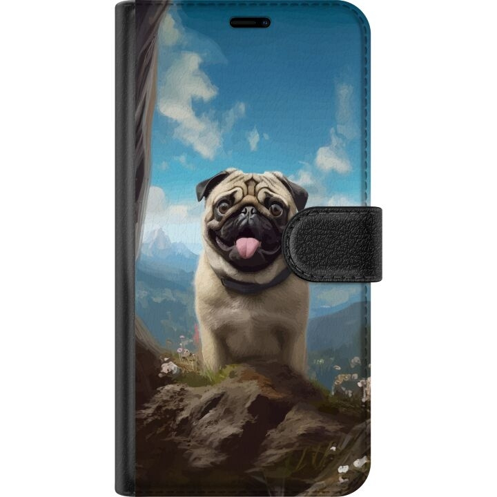 Portemonnee-hoesje voor Asus ROG Phone 7 met Blije Hond ontwerp in de groep SMARTPHONE & TABLETS / Mobielbescherming / Asus bij TP E-commerce Nordic AB (A52016)