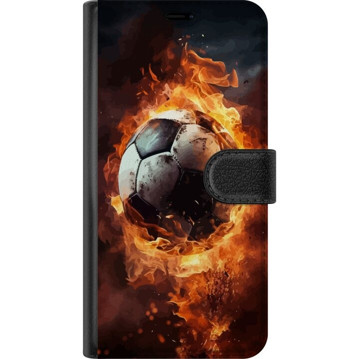 Portemonnee-hoesje voor Asus ROG Phone 7 met Voetbal ontwerp in de groep SMARTPHONE & TABLETS / Mobielbescherming / Asus bij TP E-commerce Nordic AB (A52019)