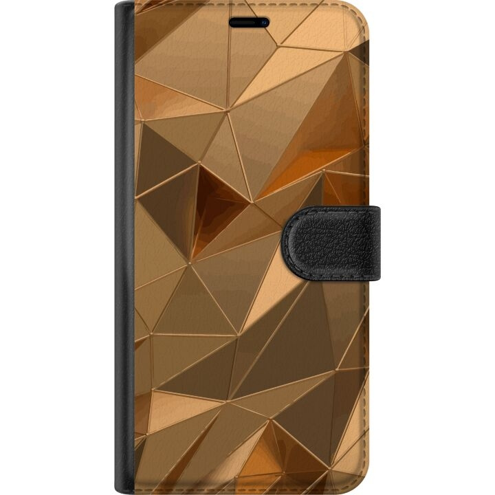 Portemonnee-hoesje voor Asus ROG Phone 7 met 3D Goud ontwerp in de groep SMARTPHONE & TABLETS / Mobielbescherming / Asus bij TP E-commerce Nordic AB (A52022)