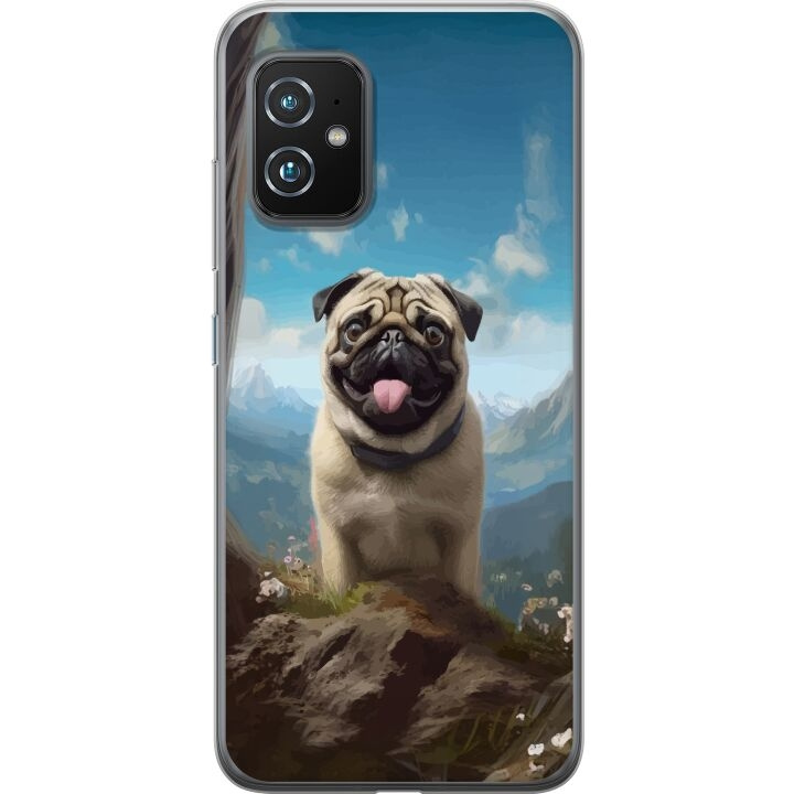 Mobiele hoes voor Asus Zenfone 8 met Blije Hond ontwerp in de groep SMARTPHONE & TABLETS / Mobielbescherming / Asus bij TP E-commerce Nordic AB (A52043)