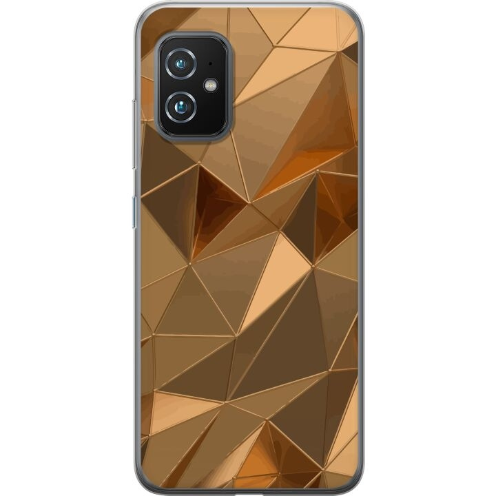 Mobiele hoes voor Asus Zenfone 8 met 3D Goud ontwerp in de groep SMARTPHONE & TABLETS / Mobielbescherming / Asus bij TP E-commerce Nordic AB (A52049)