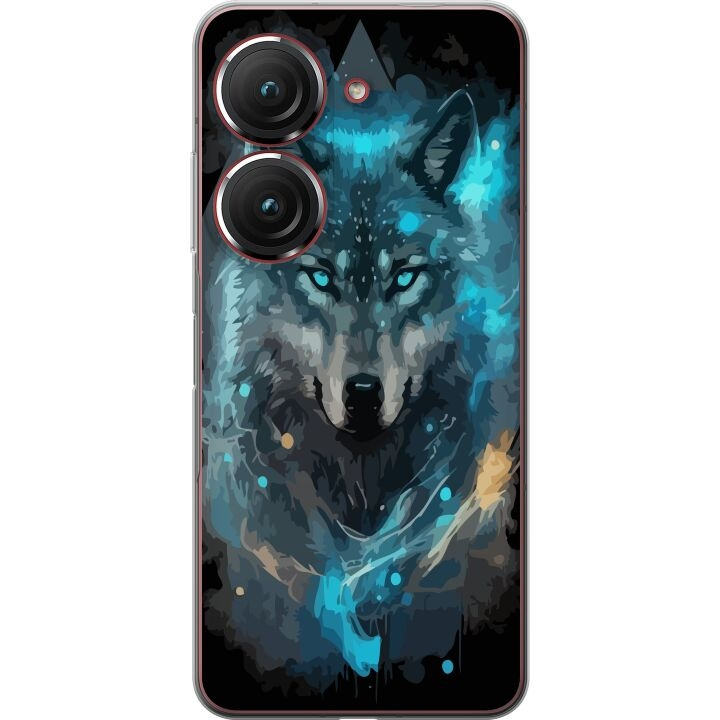 Mobiele hoes voor Asus Zenfone 9 met Wolf ontwerp in de groep SMARTPHONE & TABLETS / Mobielbescherming / Asus bij TP E-commerce Nordic AB (A52057)