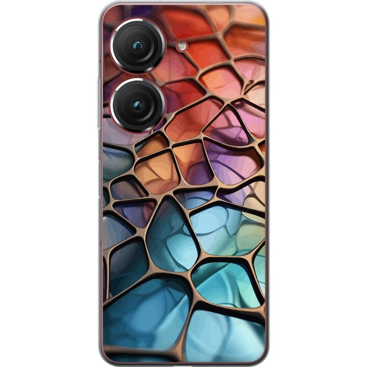 Mobiele hoes voor Asus Zenfone 9 met Metallic patroon ontwerp in de groep SMARTPHONE & TABLETS / Mobielbescherming / Asus bij TP E-commerce Nordic AB (A52062)