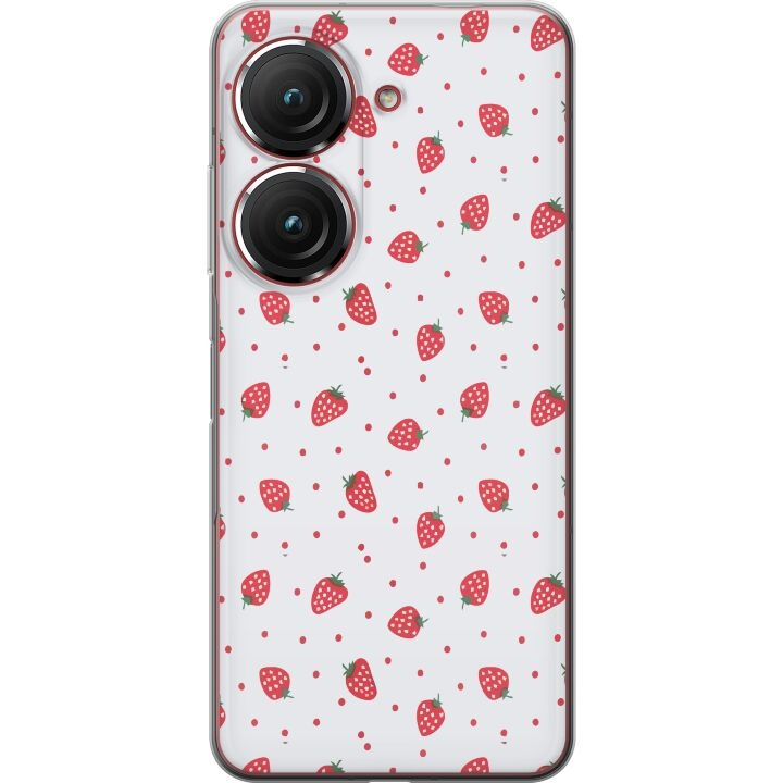 Mobiele hoes voor Asus Zenfone 9 met Aardbeien ontwerp in de groep SMARTPHONE & TABLETS / Mobielbescherming / Asus bij TP E-commerce Nordic AB (A52069)