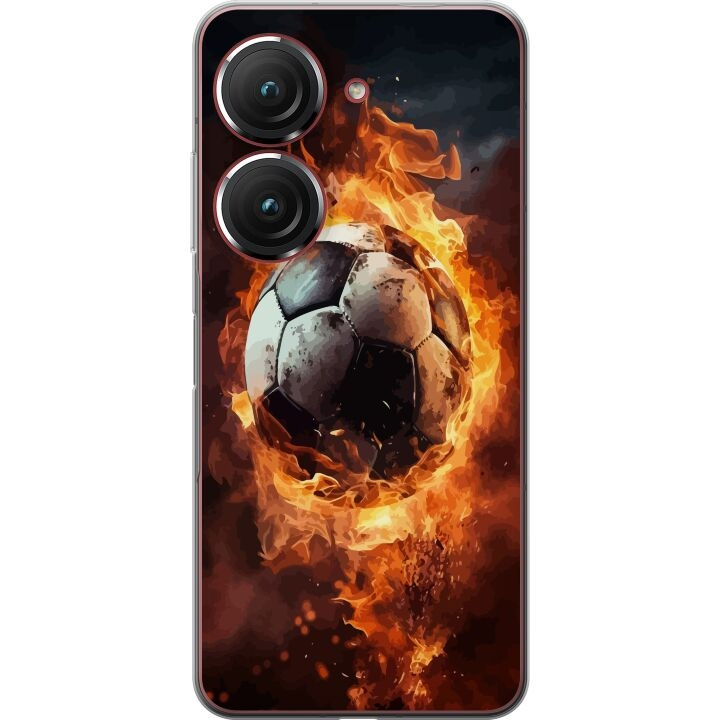 Mobiele hoes voor Asus Zenfone 9 met Voetbal ontwerp in de groep SMARTPHONE & TABLETS / Mobielbescherming / Asus bij TP E-commerce Nordic AB (A52073)