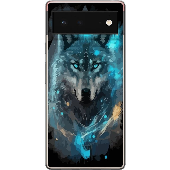 Mobiele hoes voor Google Pixel 6 met Wolf ontwerp in de groep SMARTPHONE & TABLETS / Mobielbescherming / Google bij TP E-commerce Nordic AB (A52084)