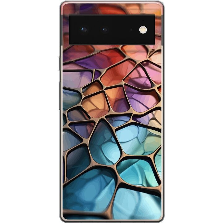 Mobiele hoes voor Google Pixel 6 met Metallic patroon ontwerp in de groep SMARTPHONE & TABLETS / Mobielbescherming / Google bij TP E-commerce Nordic AB (A52089)