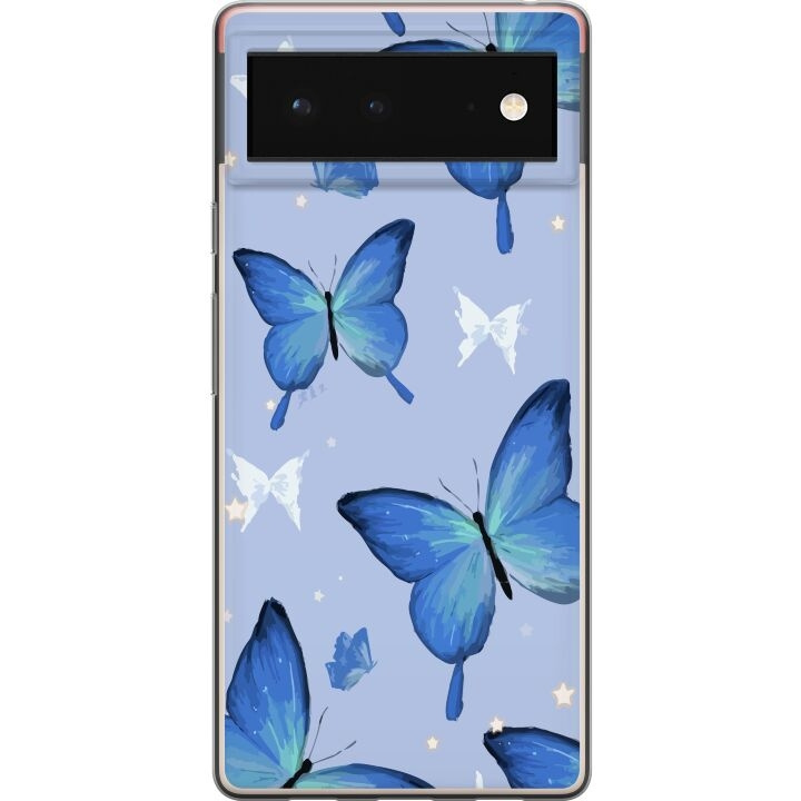 Mobiele hoes voor Google Pixel 6 met Blauwe vlinders ontwerp in de groep SMARTPHONE & TABLETS / Mobielbescherming / Google bij TP E-commerce Nordic AB (A52095)