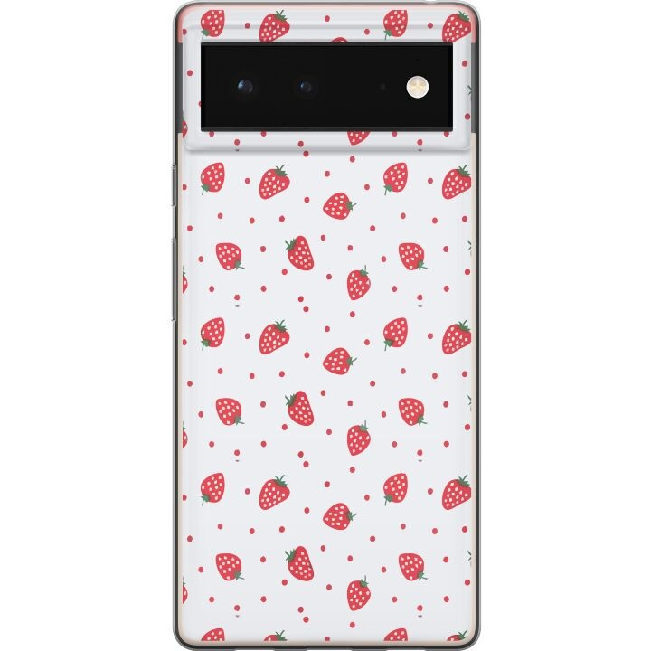 Mobiele hoes voor Google Pixel 6 met Aardbeien ontwerp in de groep SMARTPHONE & TABLETS / Mobielbescherming / Google bij TP E-commerce Nordic AB (A52096)